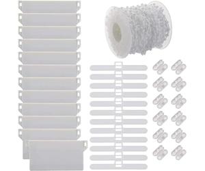 Vertical Blind Bottom Weights Accessories Repair Kit with 10M Chain and Connector Plastic DIY Replacement/Vertical Blind Accessories and Top Hangers 89mm