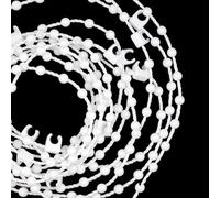 Vertical Blind Chain 10 Meter with 100 Clips, Cuttable Vertical Blinds Repair Parts, White Blind Bottom Chain for 3.5 Inch/ 89mm Slats