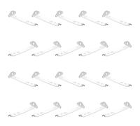 Vertical Blind Face Fix Brackets 92mm White Metal Slimline Track, 20 Pack