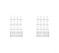 Vertical Blind Hold Down Clips 1in Bottom Rail Brackets Clear Plastic Fixings Stable Window Treatment Accessories for Cellular Pleated for mini Blinds Easy Tool Free Installation Design(24pcs)