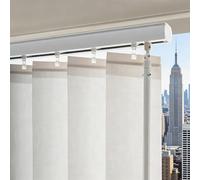 Vertical Blind, Wand Control Window Blinds for Sliding Door, Patio, Glass Doors, Closet, Filter The Light into Room by Turn The Slat, Complete Privacy, White(110x290cm/43x114in)