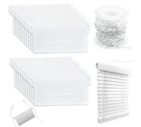 Vertical Blind Weights and Chains 20Pcs Weights and 32.8ft Chain White Blinds Window Vertical for Home Living Room Bedroom