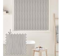 Vertical Blinds - Made to Measure - 89mm - Complete Blind - Dolphin Fabric- GREY (Up To 150cm(1500mm), Up To 130cm(1300mm))