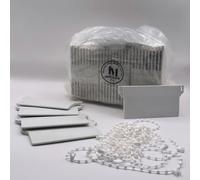 Vertical Blinds Repair Parts - 20 Bottom Weights and 4-Meter Chain, Durable, Easy Install, 89mm (3.5 inches) - Blind Weights and Chains Replacement Spares for Vertical Blinds (20)