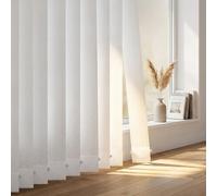 Vertical Blinds, White Blackout Window Blind 50cm 100cm 120cm 150cm 180cm 200cm Track Window Blind, Light Filtering Fabric Privacy Room Divider for Sliding Glass Doors(80cmWx140cmH)