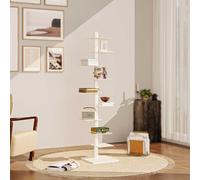 Vertical Book Tower, 9-Tier Metal Spine Bookshelf, 360° Design, Invisible Corner Bookcase, Modern Storage for Small Spaces in Living Room, Bedroom, Office