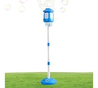 Vertical Bubble Station, Telescopic Lamp Post Toy, Electric Blowing Device with Sound Effects, High Capacity Bubble Sprayer, Glowing Pole with Festive Decor, Celebration Accessory for Patio Use