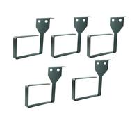 Vertical Cable Management D-Ring Hooks | Server Rack Cable Management Solution | Metal Cable Bracket Mount Set for Network Patch Cables, Fiber Optic Cords (5, 2.4" x 4" x 4")