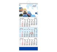 Vertical Calendar Display - Three Month Schedule, Hangable Foldable Walls Schedules Planner, Spiral Bound Organizer Agenda, Shipping Wall Calendars | For Art Studio Apartment Kitchen Use