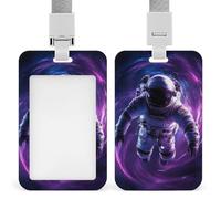 Vertical Card Holder, Day of The Dead Flowers Mexican Sugar Skulls Durable ID Badge Holder with Lanyard, Funny Lightweight Reusable Hanging Badge Case for Teacher, Nurses