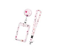 Vertical Card Protector and Neck Lanyard Set Butterfly Identity Cards Protectors Retractable ABS Badge Holder for Office ABS Professional Name Badge Holder