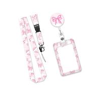 Vertical Card Protector and Neck Lanyard Set Butterfly Identity Cards Protectors Retractable ABS Badge Holder for Office ABS Professional Name Badge Holder