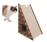 Vertical Cat Scratcher - Integrated Triangular Scratching Pad, Non-Shedding Climbing Mat, Wear-Resistant Felt Bed, Pet Furniture Category, Exercise & Lounging Station For Living Room Home