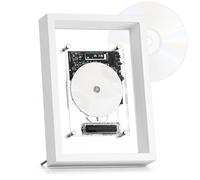 Vertical CD Player with Bluetooth 5.0, AUX Output, Remote Control, LED Display - Wall Mountable or Desk Use, Requires External Speaker for Decor