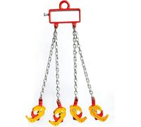 Vertical Chain Drum Lifter with G80 Manganese Steel Chains - Lifting Clamps and Double Chain Slings for Metal and Plastic Drums