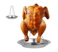 Vertical Chicken Grill Non-Stick Stainless Steel for Poultry Holder Large Grill in Stainless Steel, for Outdoor Kitchen Food Party Meeting Picnic