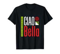 Vertical Ciao Bella Italian Bold Stripe Minimalist Design T-Shirt