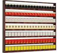 Vertical Cigarette Display Rack, Wall Mounted Aluminum Organizer for Commercial Countertops