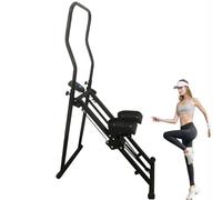 Vertical Climber Cardio Exercise Machine - Folding Stair Stepper for Full Body Workout with Adjustable Handlebar & Pedals