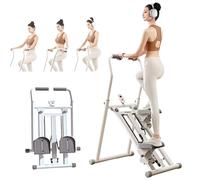 Vertical Climber Machine with 3-Speed Resistance Adjustment, Stair Stepper for Full-Body Workout, Folding Stair Climber Exercise Machine with Various Armrest Styles