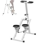 Vertical Climber with Adjustable Handlebar, Foldable Gym Stair Machine for Home Use, 300lb Loading Capacity