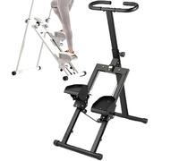 Vertical Climber with Adjustable Handlebar, Gym Stair Machine for Home, Foldable Mountain Climbing Step Machines, 300lb Loading Capacity Black