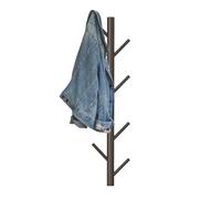 Vertical Coat Rack - Wall-Mounted Hook Rack ? Jacket Hanger ? Hat Rack for Wall & Multi-Hook Organizer for Entryway, Bedroom & Bathroom - Space-Saving Wooden Design