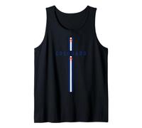 Vertical Colorado Flag, “COLORADO” in capital letters Tank Top