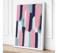 Vertical Colour Rhythm Canvas Wall Art Print 24x16 Inch (61 x 41 cm)