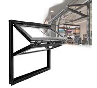 Vertical Concession Window, Aluminum Alloy Food Truck Service with Horizontal Sliding Screen