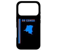 Vertical Congolese Flag, text “DR CONGO” & Silhouette Map Case for iPhone 17 Pro