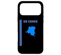 Vertical Congolese Flag, text “DR CONGO” & Silhouette Map Case for iPhone 17 Pro Max