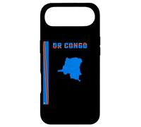 Vertical Congolese Flag, text “DR CONGO” & Silhouette Map Case for iPhone Air