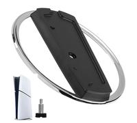 Vertical Console Stand for PS5 Standard Slim Pro Digital and Disc Editions | with Detachable Attachment Plate, with Anti-slip Silicone Pads, Made from Premium Zinc Alloy and ABS Plastic