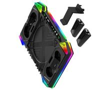 Vertical cooling system with light cooling fan charging base for series console and controller low noise cooling fans