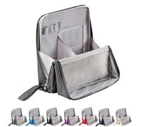 Vertical Cosmetic Bag, Multi-Purpose Large Capacity Oxford Cloth Toiletry Bag with compartments, Large Opening Vertical Office Desktop Storage