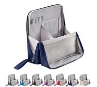 Vertical Cosmetic Bag, Multi-Purpose Large Capacity Oxford Cloth Toiletry Bag with compartments, Large Opening Vertical Office Desktop Storage