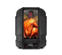 Vertical Countertop Rotisserie Oven Roaster, Rotating Shawarma And Kebab Machine with Skewer and Rack, Basket Tower, Roasting Rack, Poultry Tower, Drip Tray, For Meat Chicken Turkey Lamb
