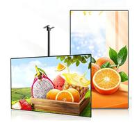 Vertical Digital Kiosk Signage Display, Plug & Play Media Player, LED Light Box with Telescopic Rod for Restaurants and Cafes