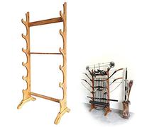 Vertical Display Stand Sword Rack with 6-12 Layers, Sturdy Katana Holder for Martial Arts Weapons, Organize and Store Various Swords