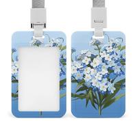Vertical Do Not Forget Me Badge Holder with Breakaway Lanyard Heavy-Duty Abs Id Card Protector Waterproof Clear Window for Nurse Teacher Office Worker Detachable for Id Badge Credit Card Transit Pass