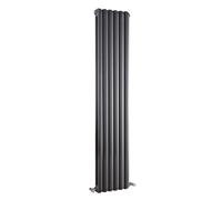 Vertical Double Panel Radiator - 1800mm x 383mm - 3713 BTU - Anthracite