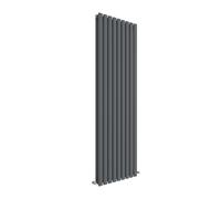 Vertical Double Panel Radiator 5457 BTU Anthracite 1800 x 528mm Balterley Grey One Size