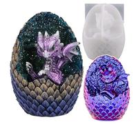 Vertical Dragon Egg Mold Dinosaur Mold Silicone Mold for Resin Dragon Candle Mold Easter Egg Mold Dragon Silicone Mold for Candles Home Decoration Mold Animal Resin Mold Cartoon Mold Dragon Mold