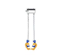 Vertical Drum Clamp with Steel Chain Sling Lifter for Industrial Use, 600kg Load Capacity - Heavy-Duty Barrel Lift for Warehouse Environments