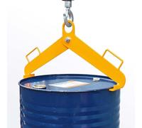Vertical Drum Lifter 1100 LBS Capacity Drum Lifting Clamp for 30-55 Gallon Steel and Plastic Drums, Alloy Steel Barrel Hook Spreader