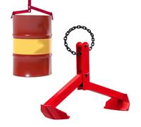 Vertical Drum Lifter with Lifting Chain, 661 lbs Capacity Forklift/Hoist Barrel Clamp, Chain Slings Handling Equipment for Oil/Storage Barrels