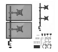Vertical Dual Monitor Stand 13 to 27 inch VESA 75x75 and 100x100 max 9kg