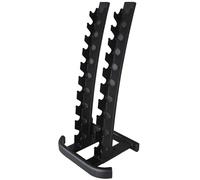 Vertical Dumbbell Storage Rack, 10-Pair Capacity, Black, Home Gym or Proffessional Use, Compact Footprint