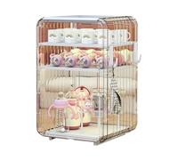 Vertical Dustproof Bottle Rack with Lid, Transparent Baby Room Tableware Drying Rack, There is a Water Tray at The Bottom, Independent Compartment, Suitable for Food Storage, Baby Feeding Supplies